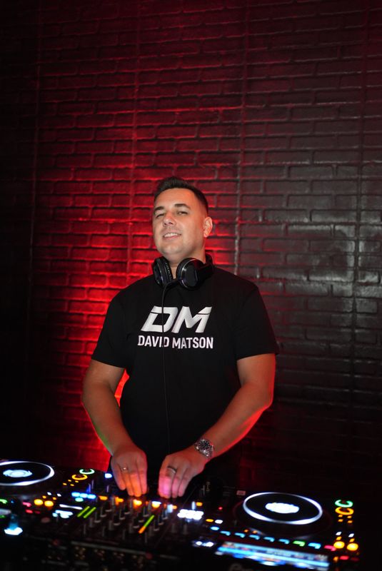 David Matson in DM tee, red light